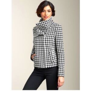 Talbots Women’s Classic Houndstooth Wool Peacoat